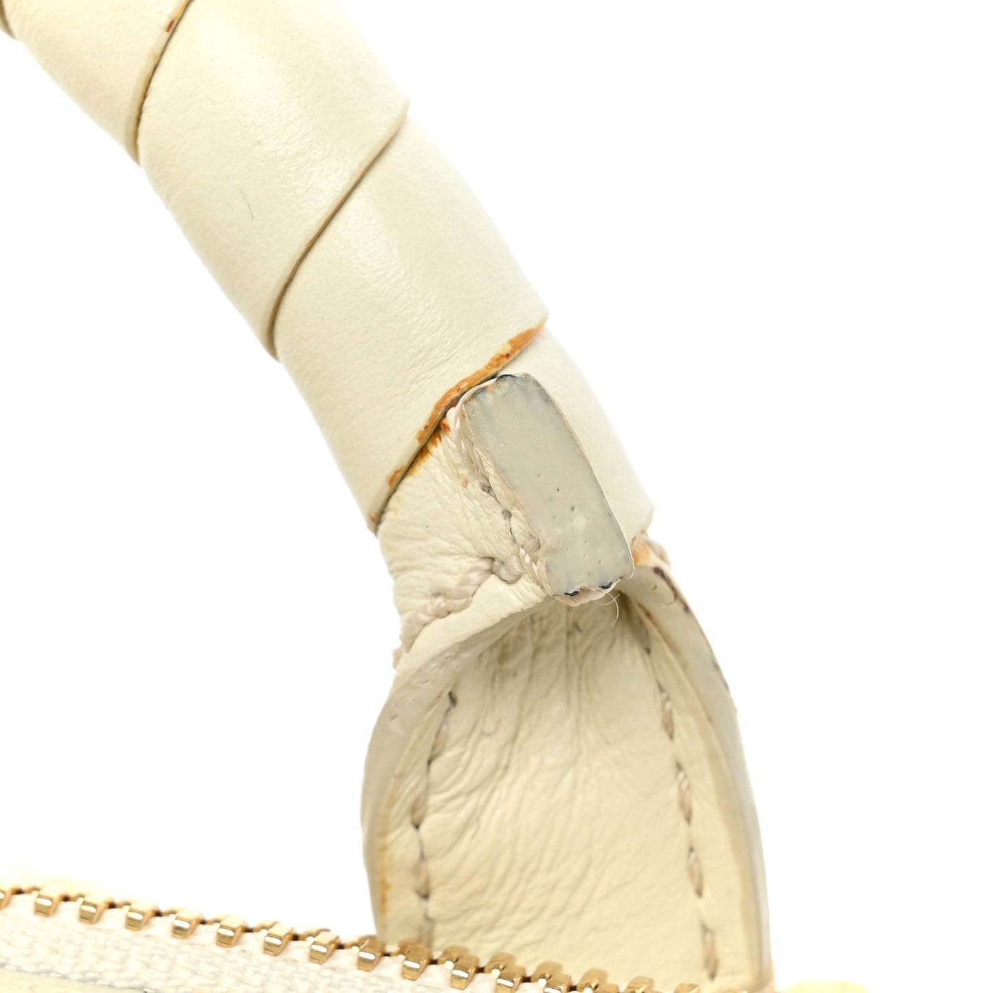 Grain Calfskin Mini Marcie Multi Fringe Satchel Natural White