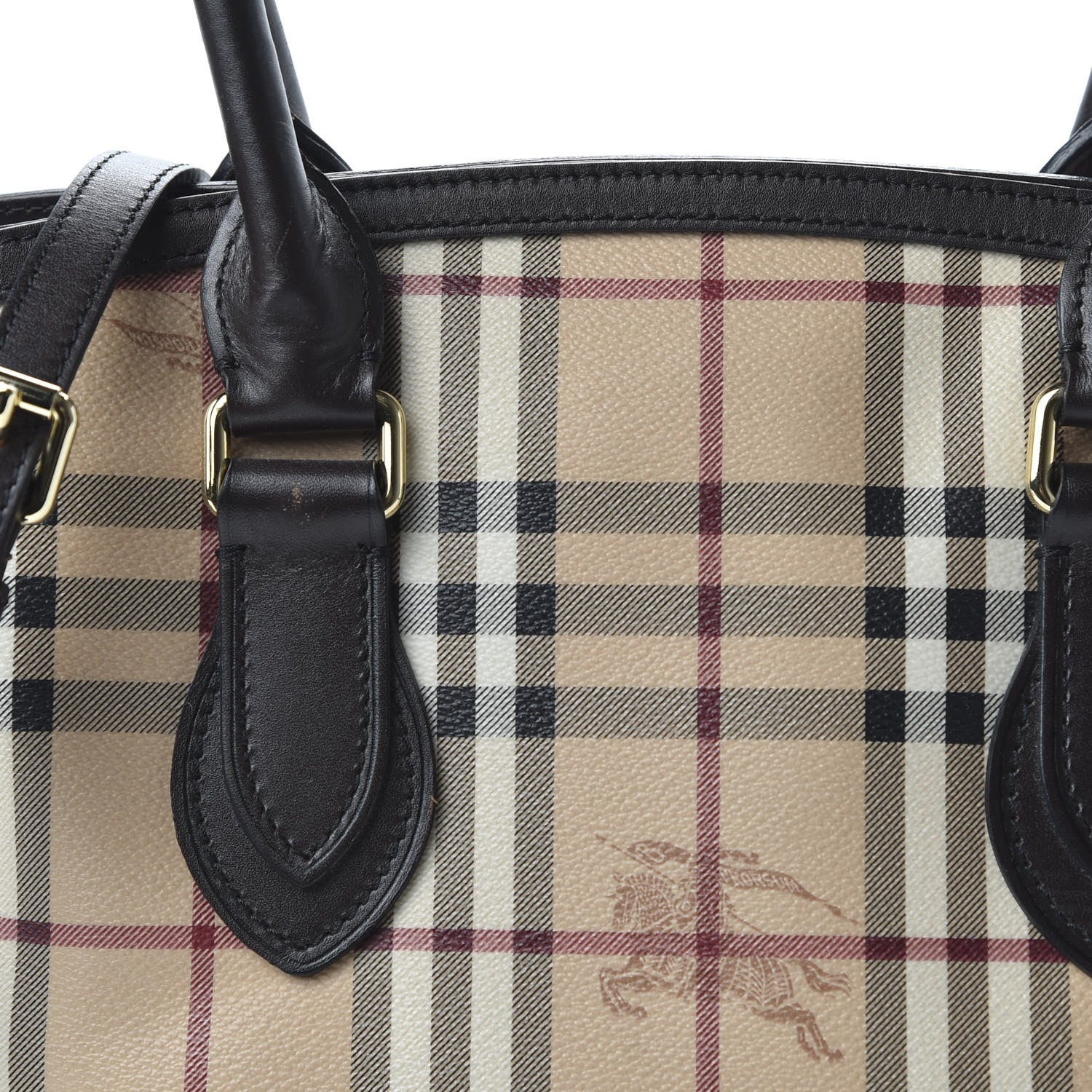 Burberry Haymarket Check Medium Tote Chocolate 9 of 9