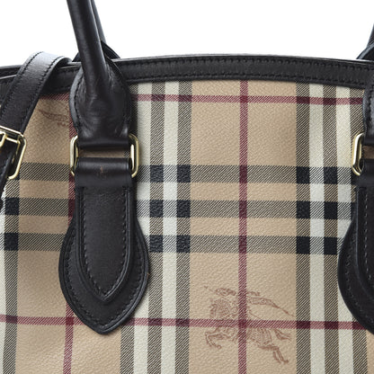 Burberry Haymarket Check Medium Tote Chocolate 9 of 9