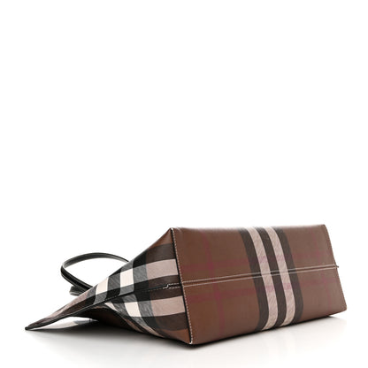 Burberry E-Canvas Check Medium Soft TB Tote Dark Birch Brown 4 of 10
