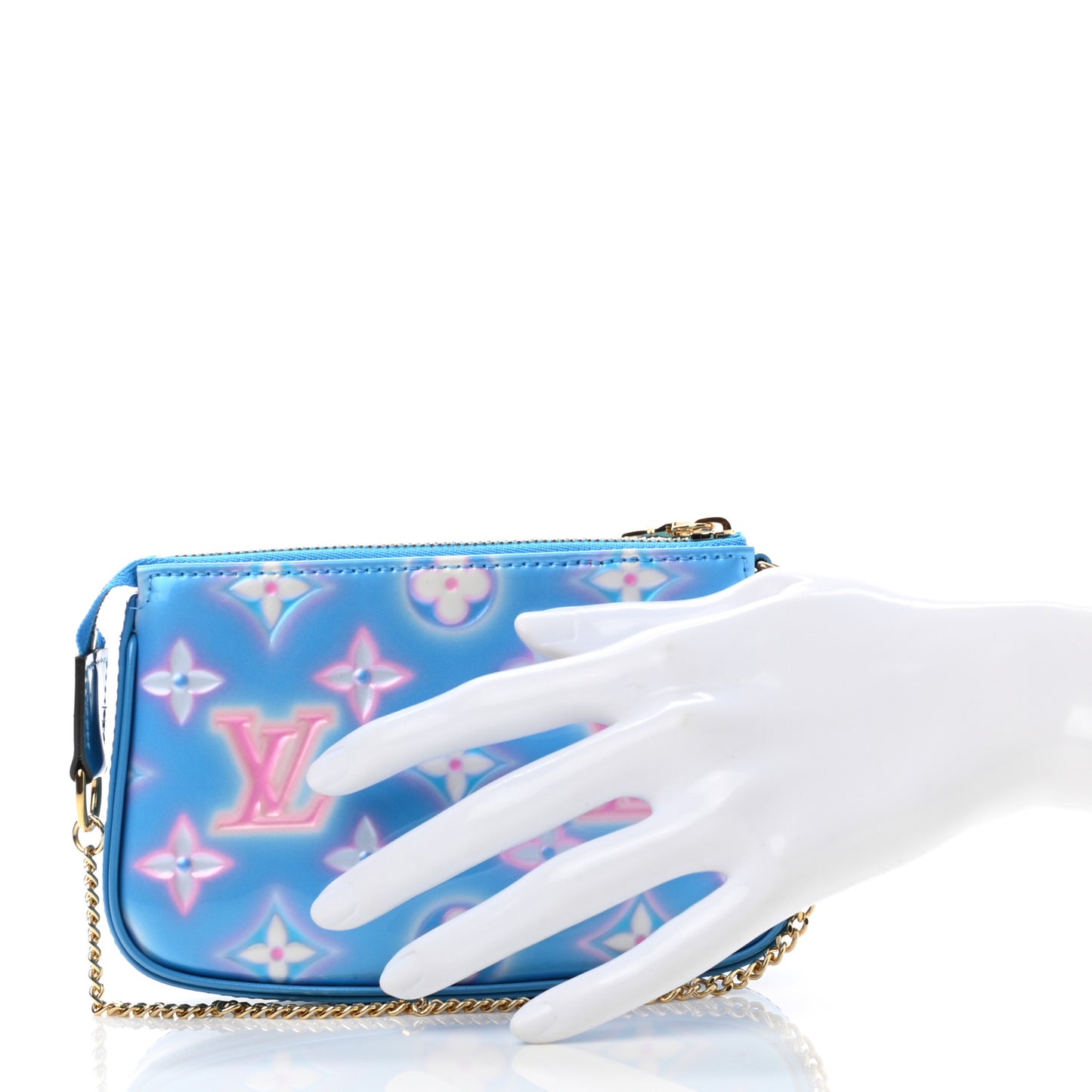 Vernis Valentine Mini Pochette Accessories Baby Blue Neon