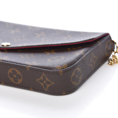 Louis Vuitton Monogram Pochette Felicie Chain Wallet Fuchsia 7 of 14