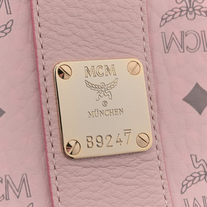 MCM Visetos Medium Liz Reversible Shopper Tote Powder Pink 10 of 16
