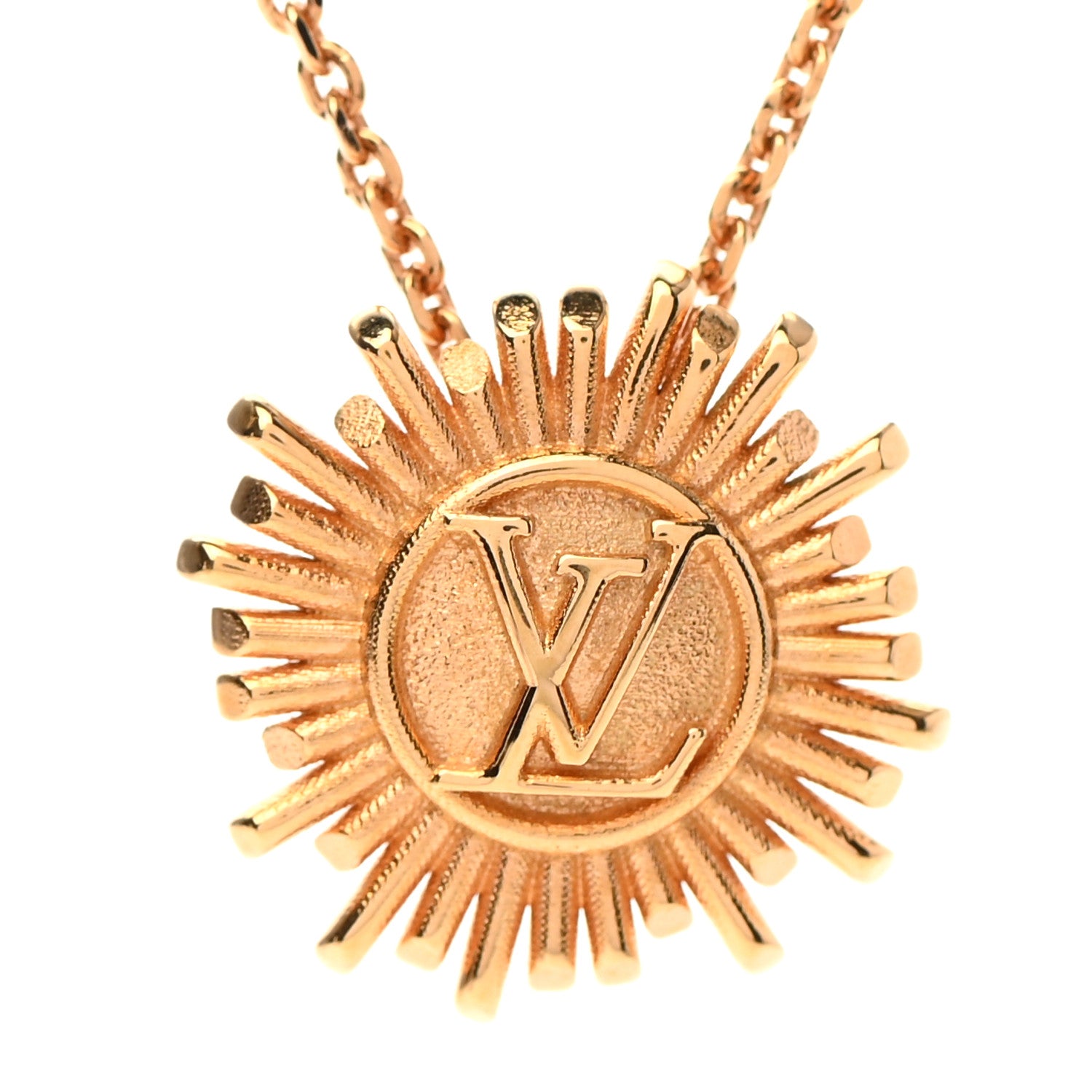 Louis Vuitton Brass Vendome Necklace Gold 4 of 6