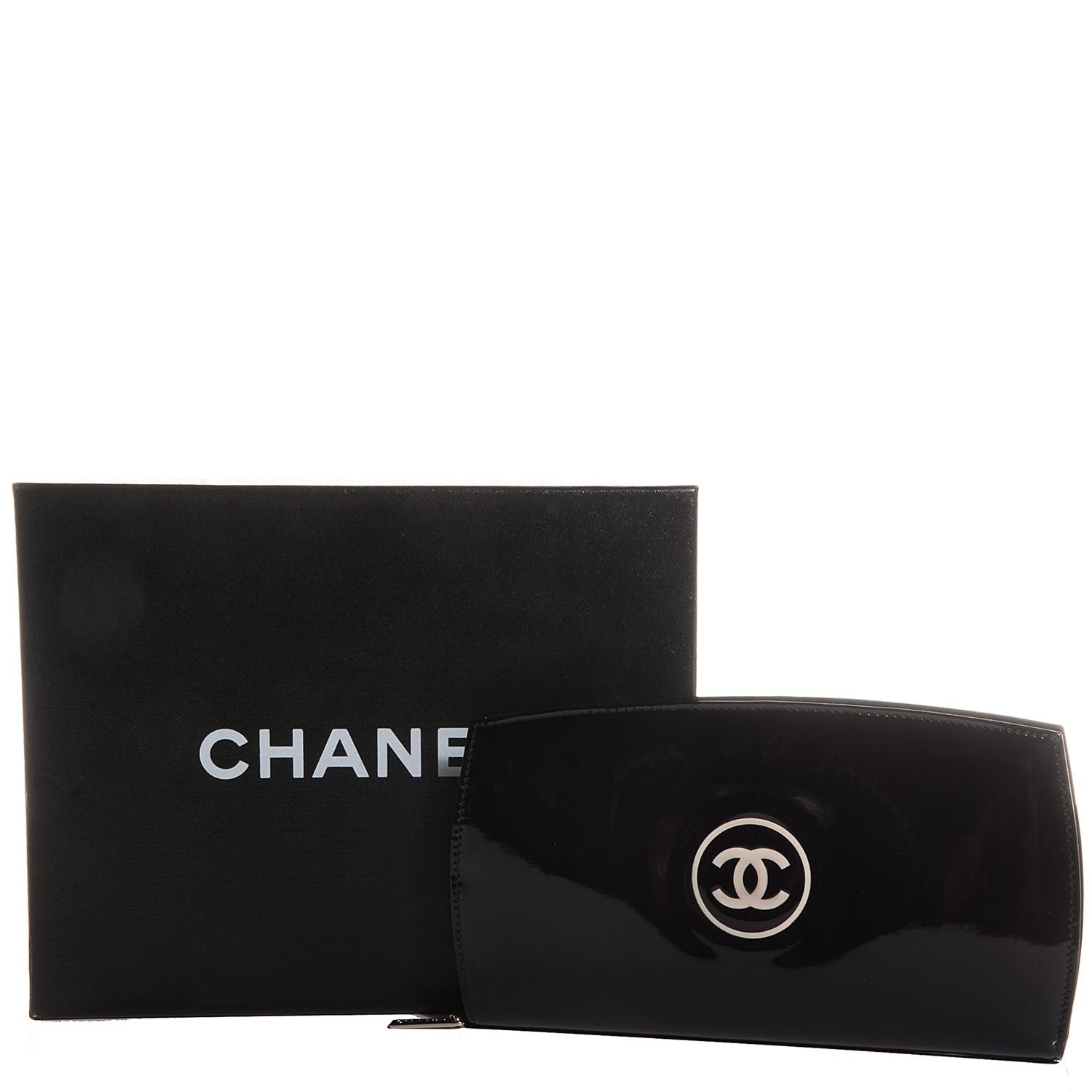 Chanel Patent Trousse Maquil Wallet Black 9 of 9
