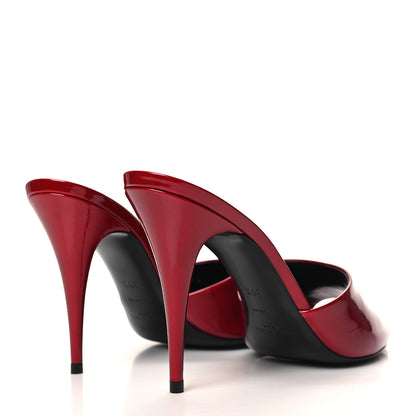 Saint Laurent Vernice Gloss La 16 95 Mule Sandals 39.5 Tibet Red 4 of 9