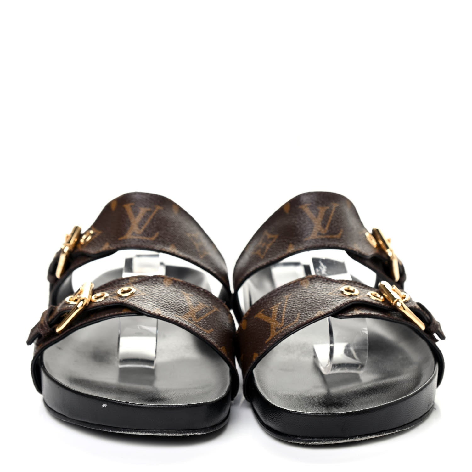Louis Vuitton Monogram Bom Dia Mule Sandals 40 Black 2 of 7