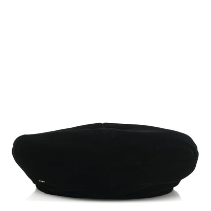 Chanel Velvet Beret Hat S Black 4 of 8