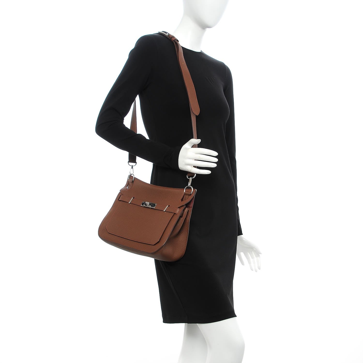Hermes Taurillon Clemence Jypsiere 28 Marron D'Inde Rouge H 2 of 8