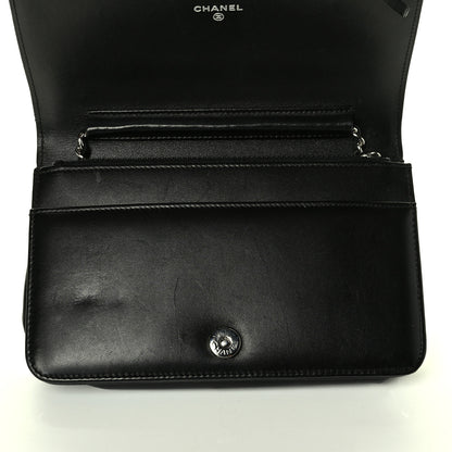 Chanel Calfskin Quilted Boy Wallet On Chain WOC Black 9 of 9