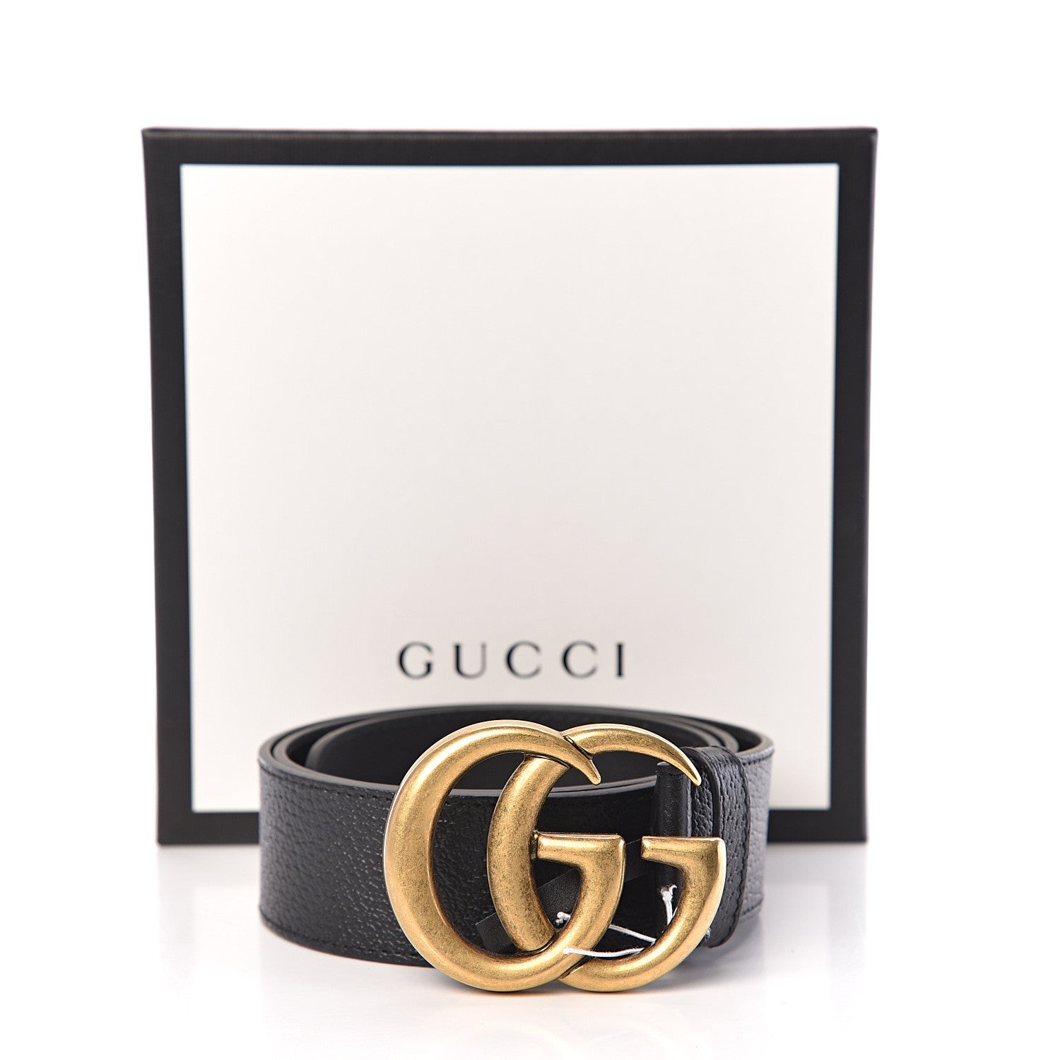 Gucci Textured Calfskin Double G 40mm Belt 80 32 Black 6 of 6