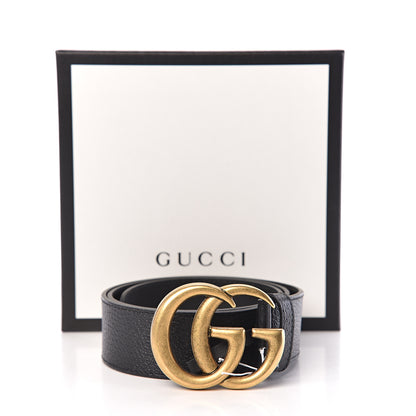 Gucci Textured Calfskin Double G 40mm Belt 80 32 Black 6 of 6