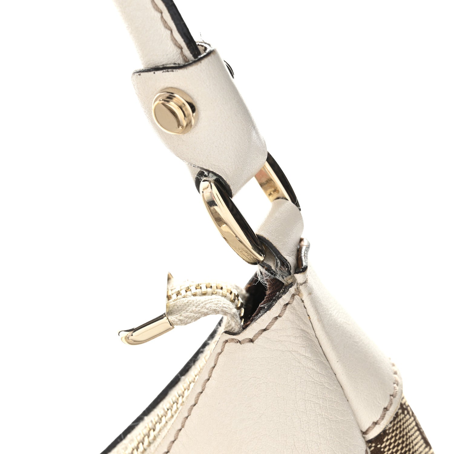 Gucci Monogram Large D Gold Hobo Off White 12 of 13