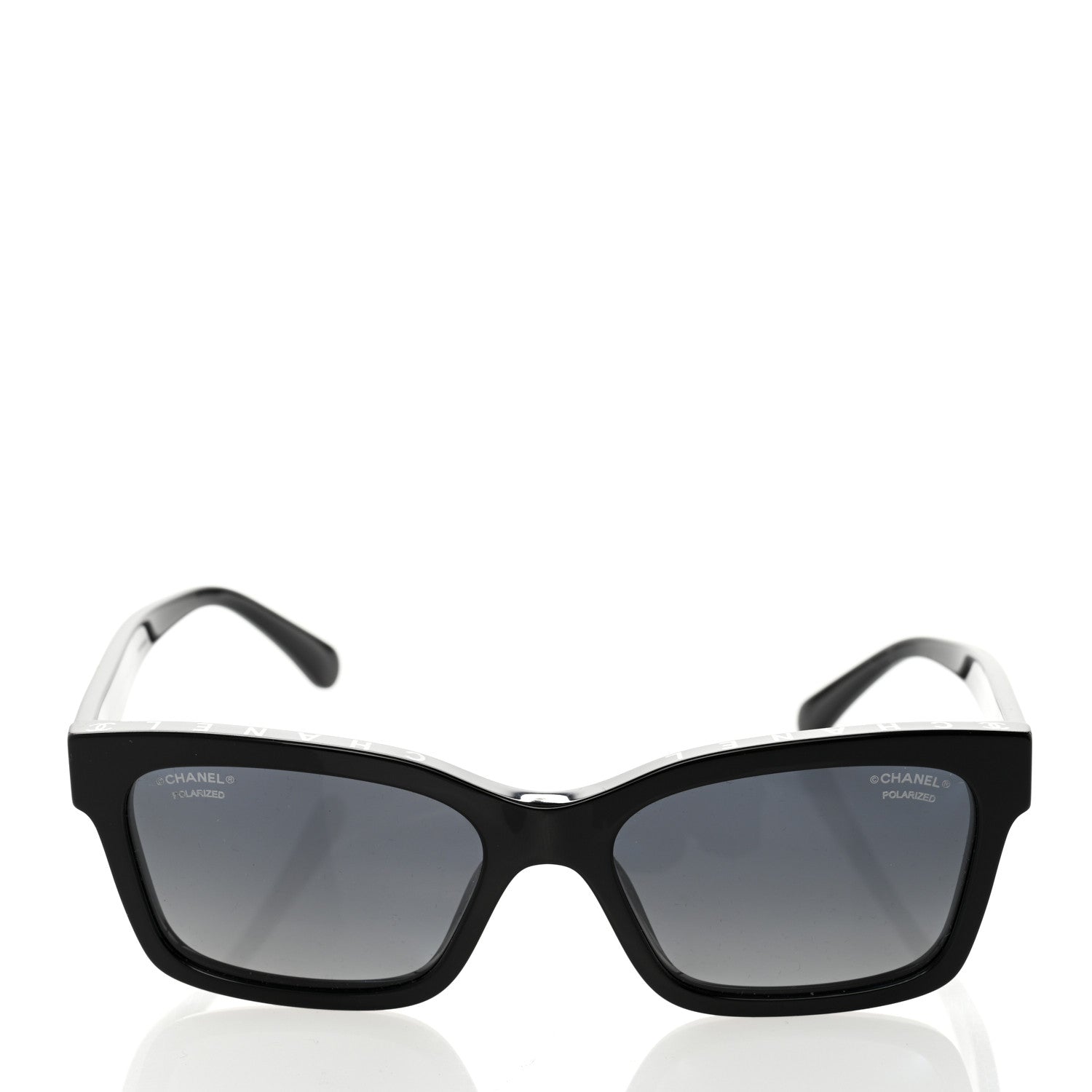 Chanel Acetate Polarized Square Sunglasses 5417 Black 2 of 11