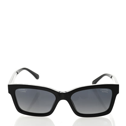 Chanel Acetate Polarized Square Sunglasses 5417 Black 2 of 11