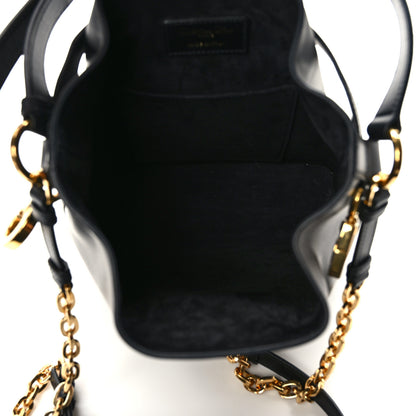 Christian Dior Calfskin CD Embossed Medium C'est Chain Bucket Bag Black 5 of 9