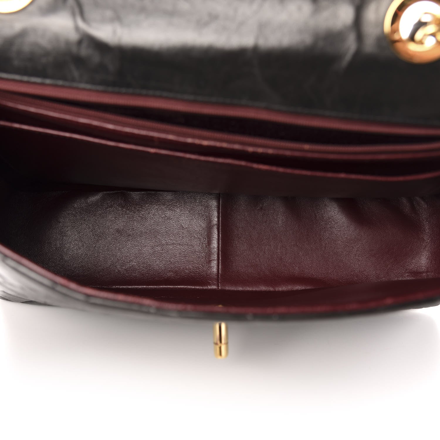 Chanel Lambskin Quilted Jumbo Single Flap Black 5 of 11