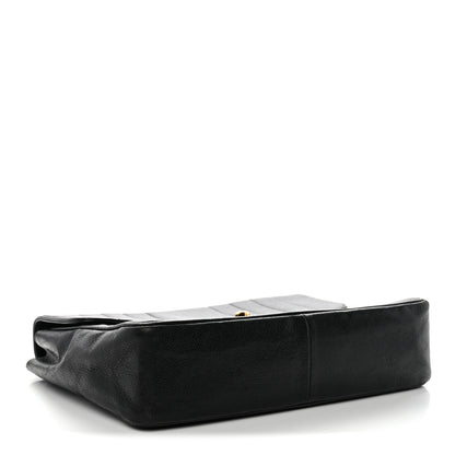 Chanel Caviar Vertical Quilted Jumbo Single Flap Black 4 of 12