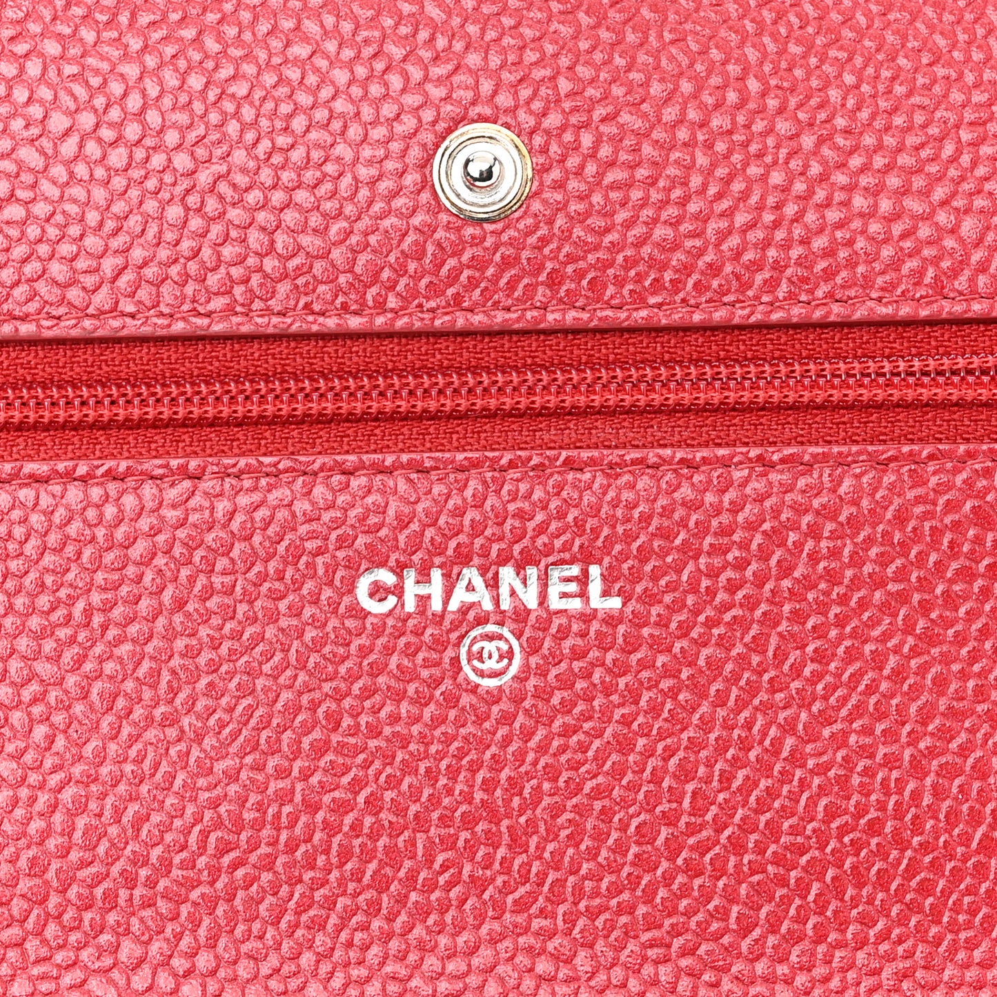 Caviar Quilted Wallet On Chain WOC Red