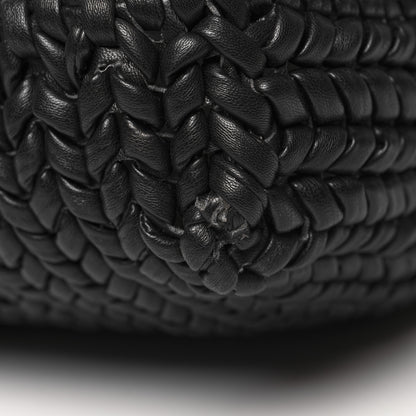 Balenciaga Woven Calfskin Metro Medium Tote Black 11 of 12