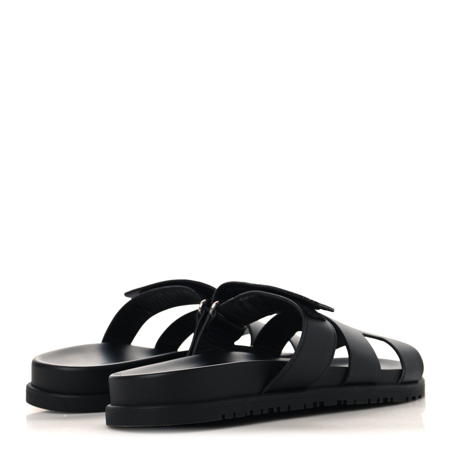 Hermes Calfskin Womens Chypre Sandals 40 Black 5 of 10