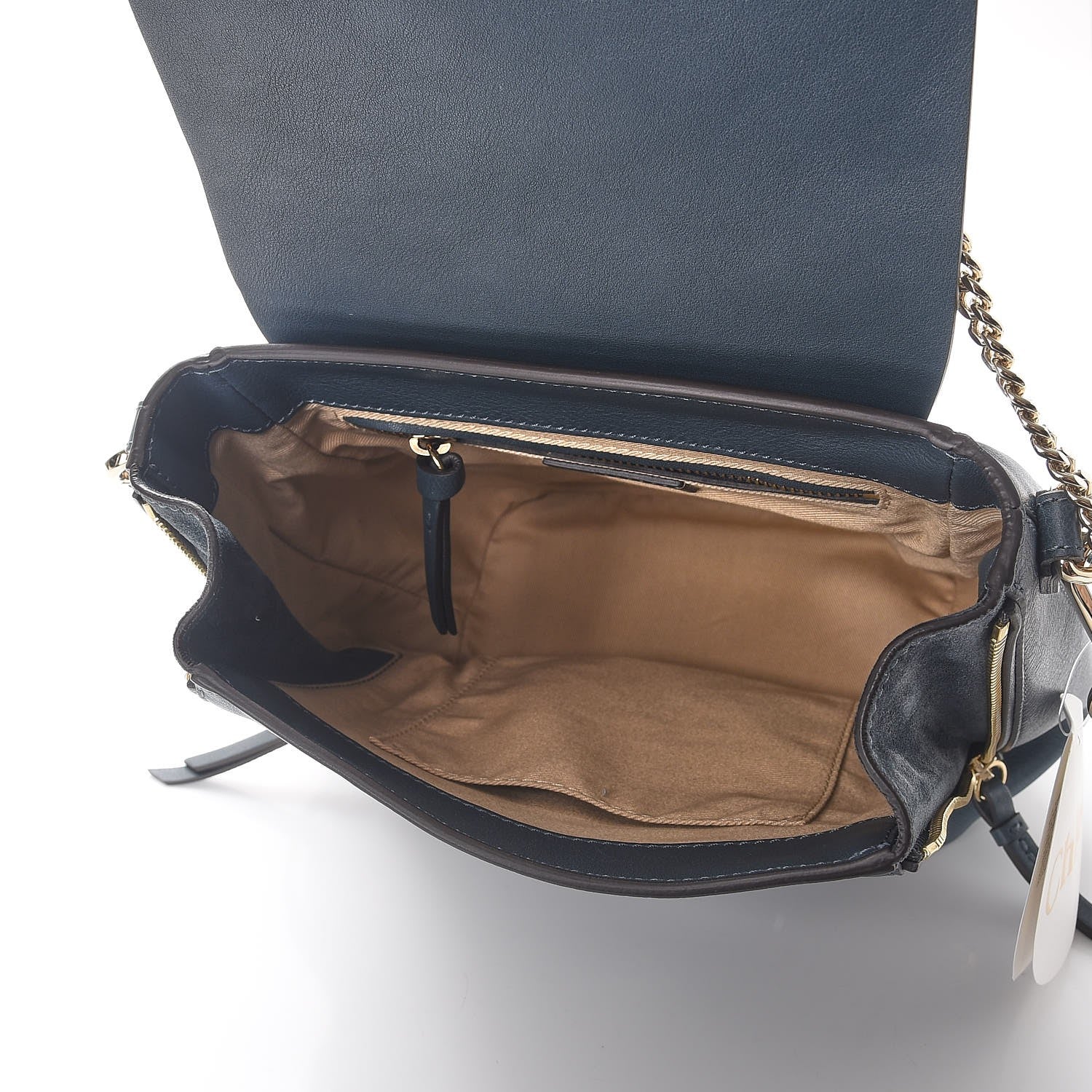 Chloe Suede Calfskin Small Faye Backpack Silver Blue 5 of 7