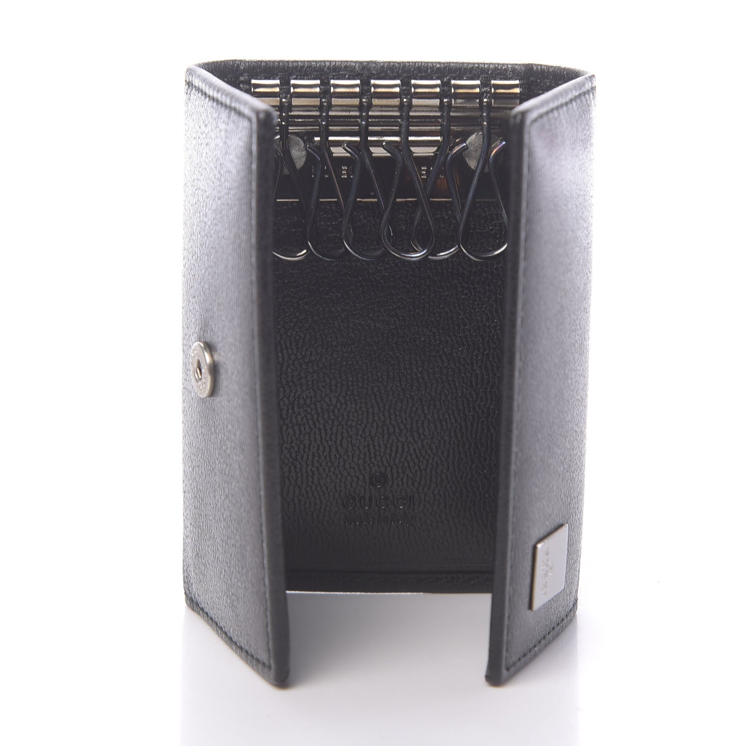 Gucci Calfskin 6 Key Holder Case Black 5 of 6