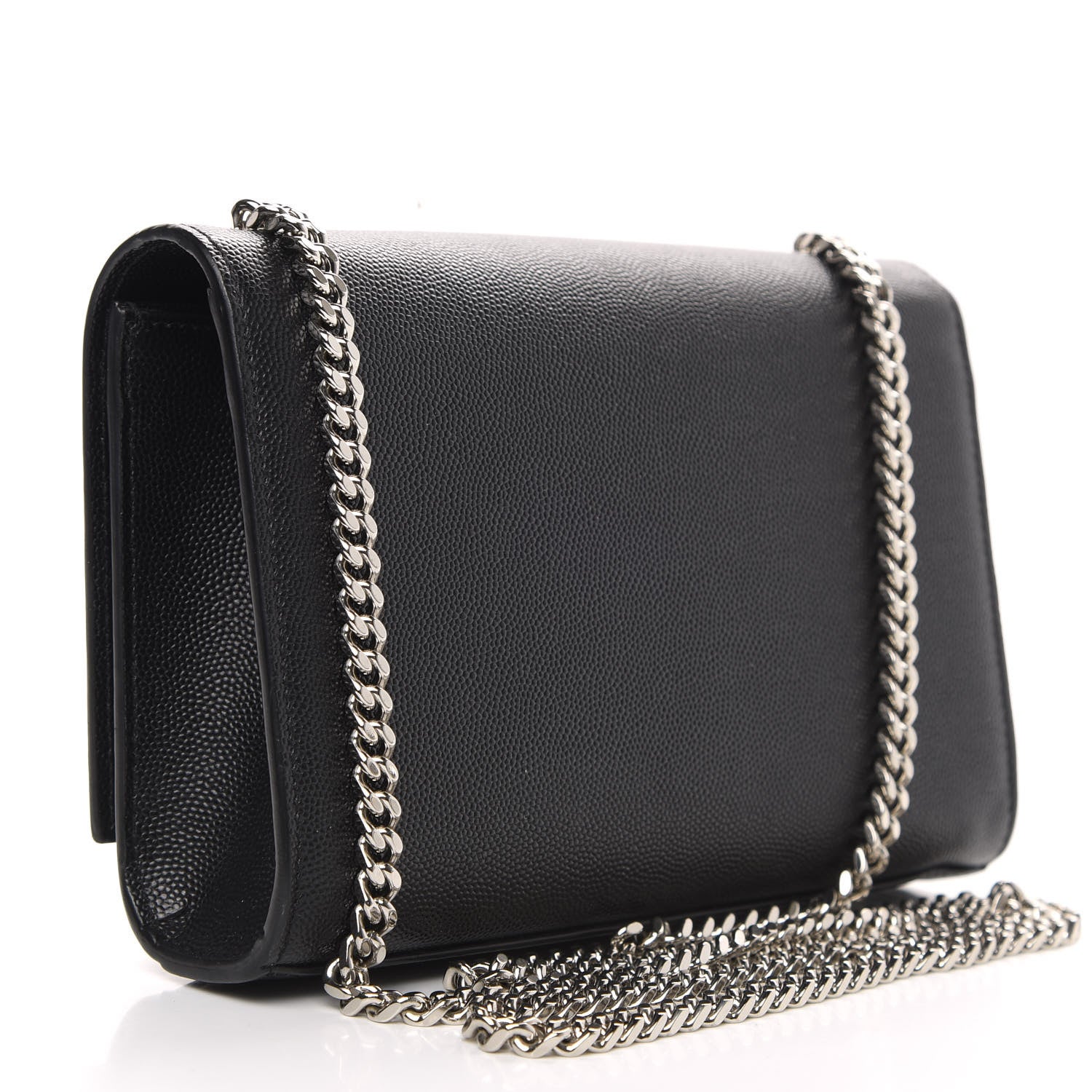 Saint Laurent Grain De Poudre Small Monogram Kate Satchel Black 3 of 9