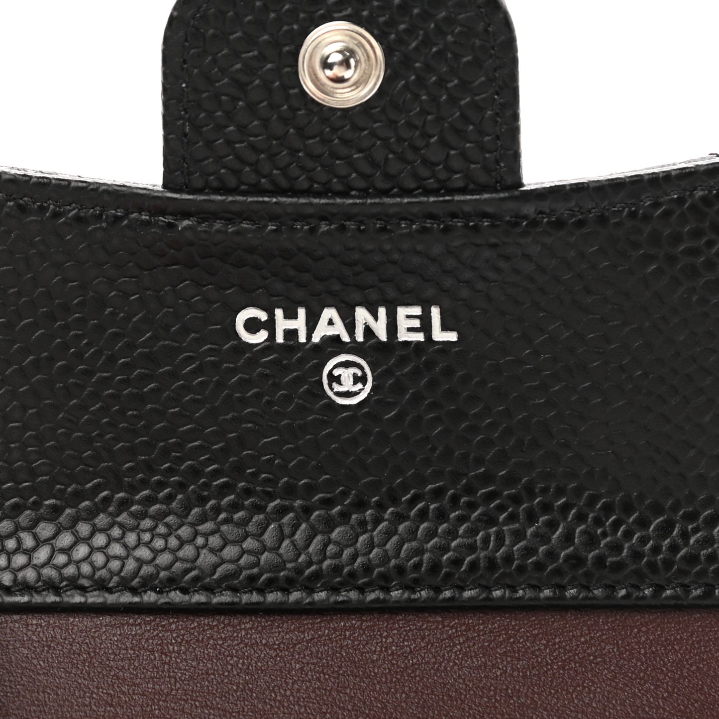 Caviar Quilted Compact Flap Wallet Black