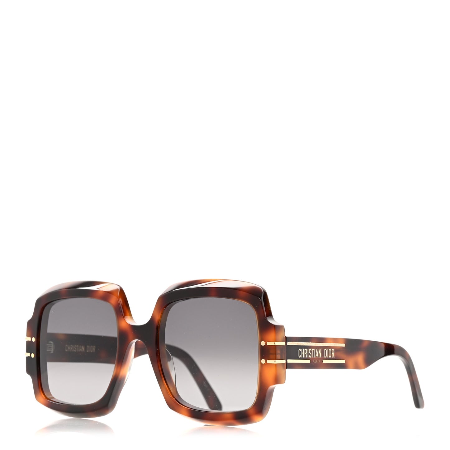 Acetate Diorsignature S1U Square Sunglasses Tortoise