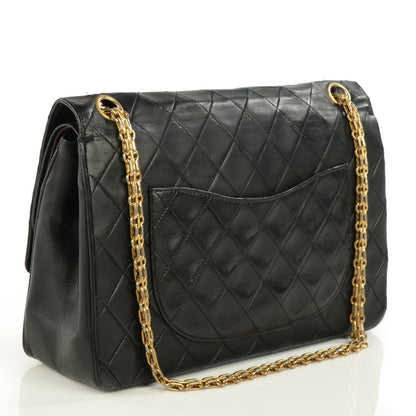 Chanel Lambskin Quilted Medium Double Flap Bijoux Chain Black 3 of 8