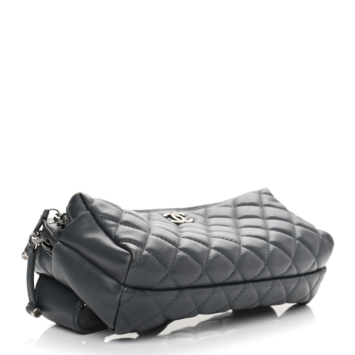 Calfskin Quilted Waist Bag Dark Grey