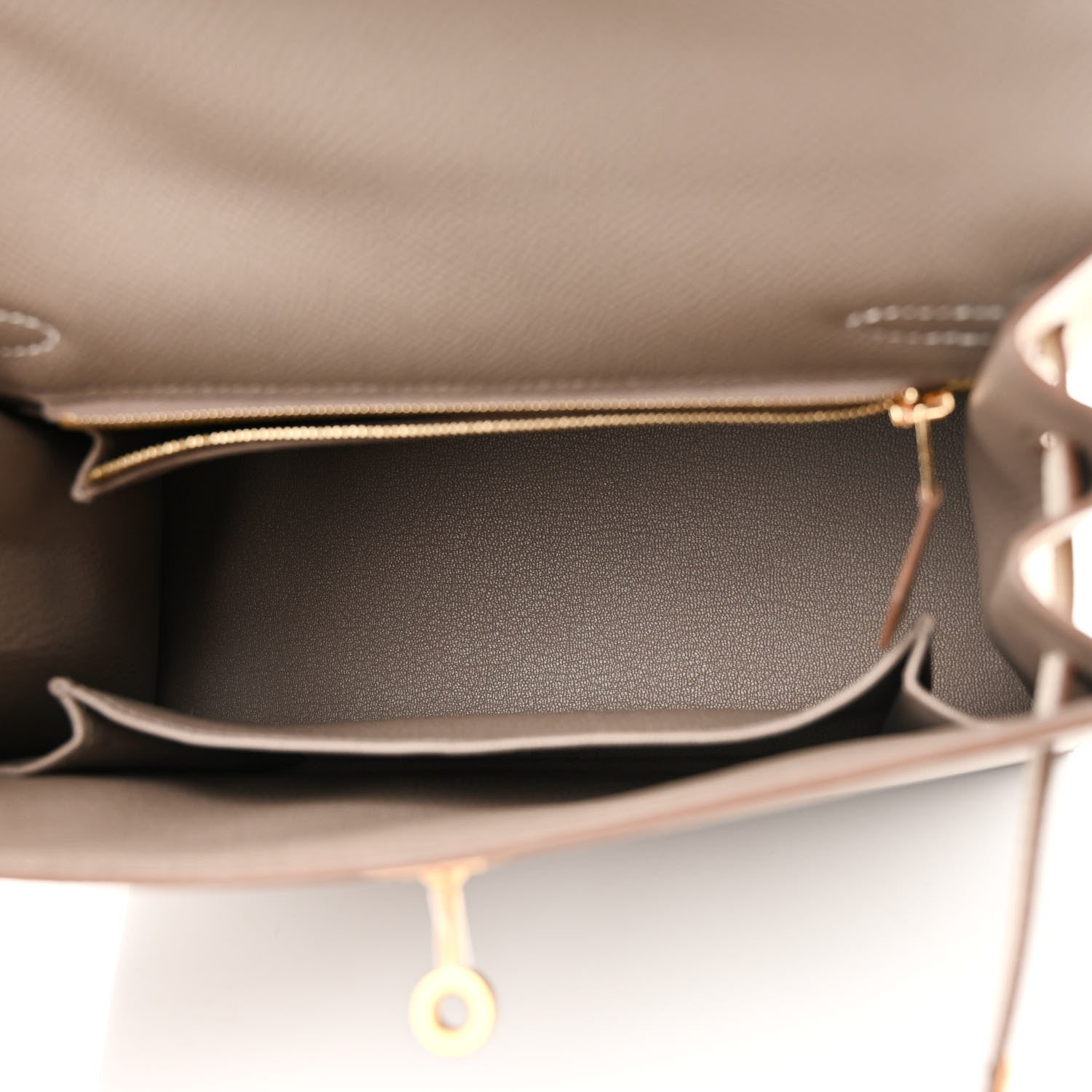 Hermes Epsom Bi-Color Horseshoe Kelly Sellier 25 Gris Asphalte Craie 5 of 11