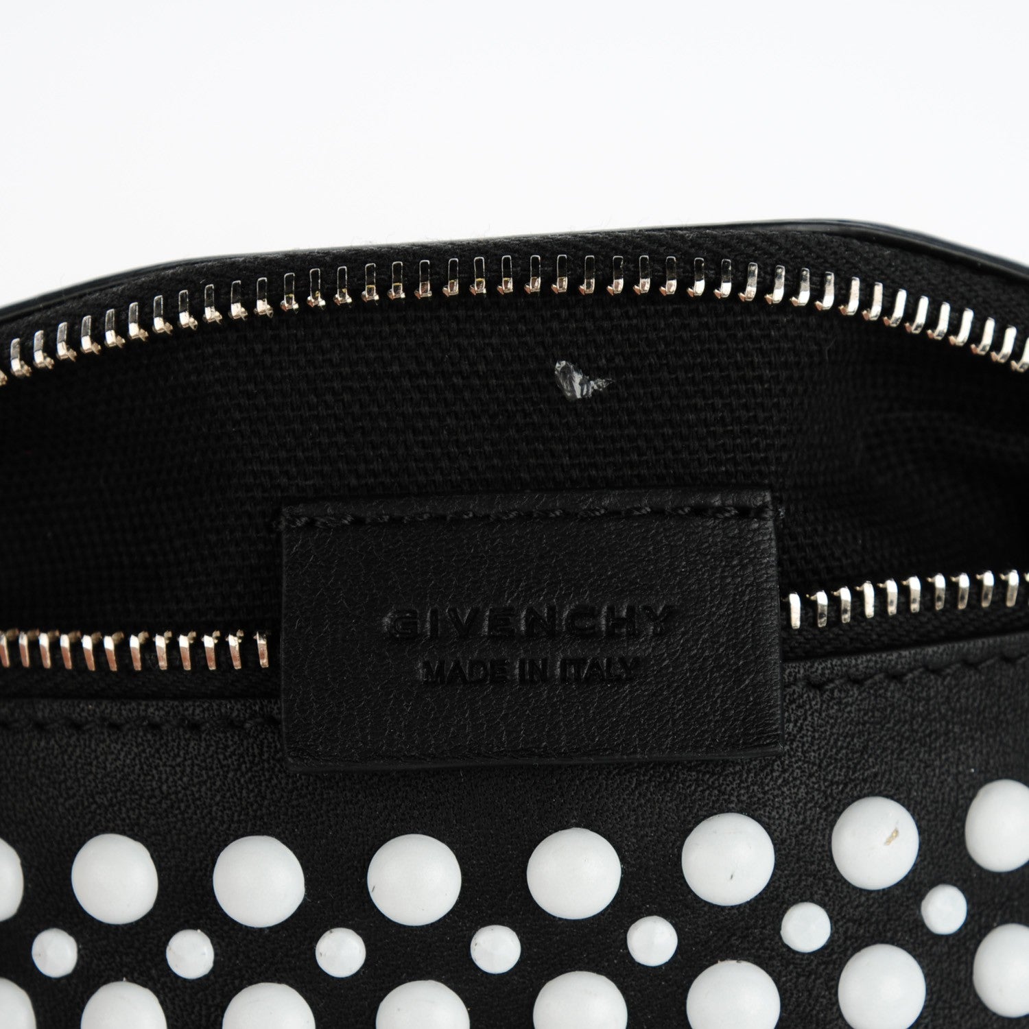 Givenchy Calfskin Studded Pandora Wristlet Black 6 of 7