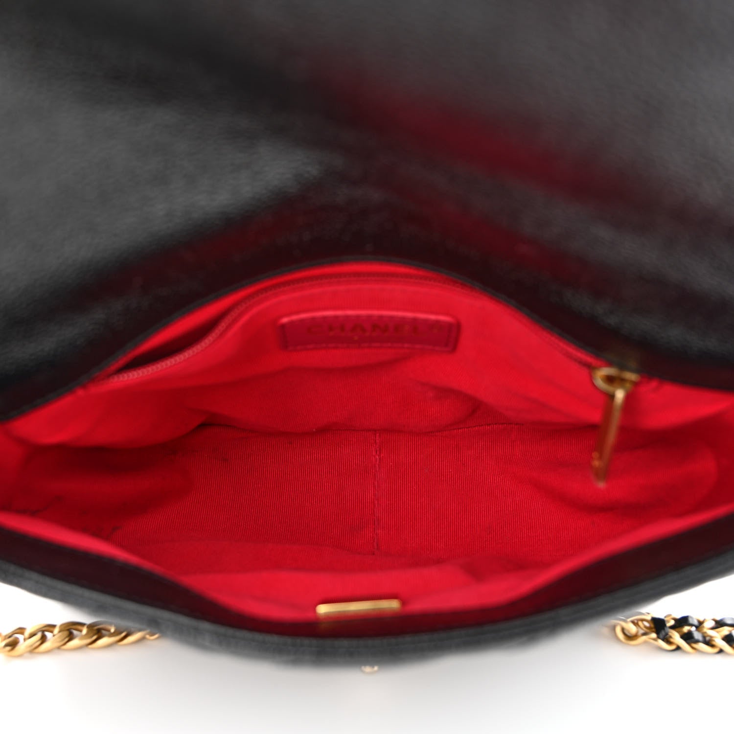 Chanel Shiny Caviar Quilted Small Chain Melody Flap Black 6 of 12