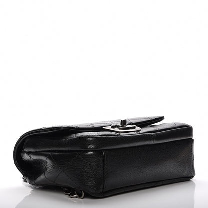 Chanel Shiny Goatskin Quilted Small Double Carry Waist Chain Flap Black 4 of 7