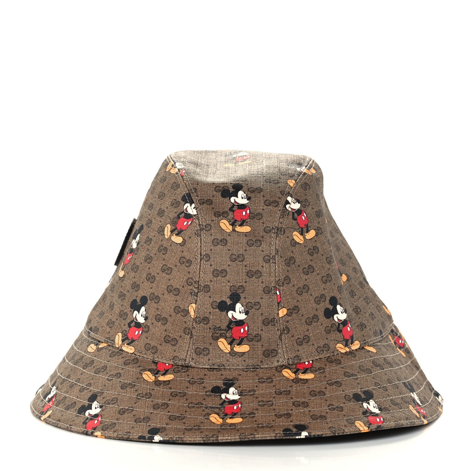 Gucci X DISNEY Mini Vintage GG Supreme Monogram Mickey Mouse Trent Bucket Hat S Beige Ebony Yellow 3 of 9