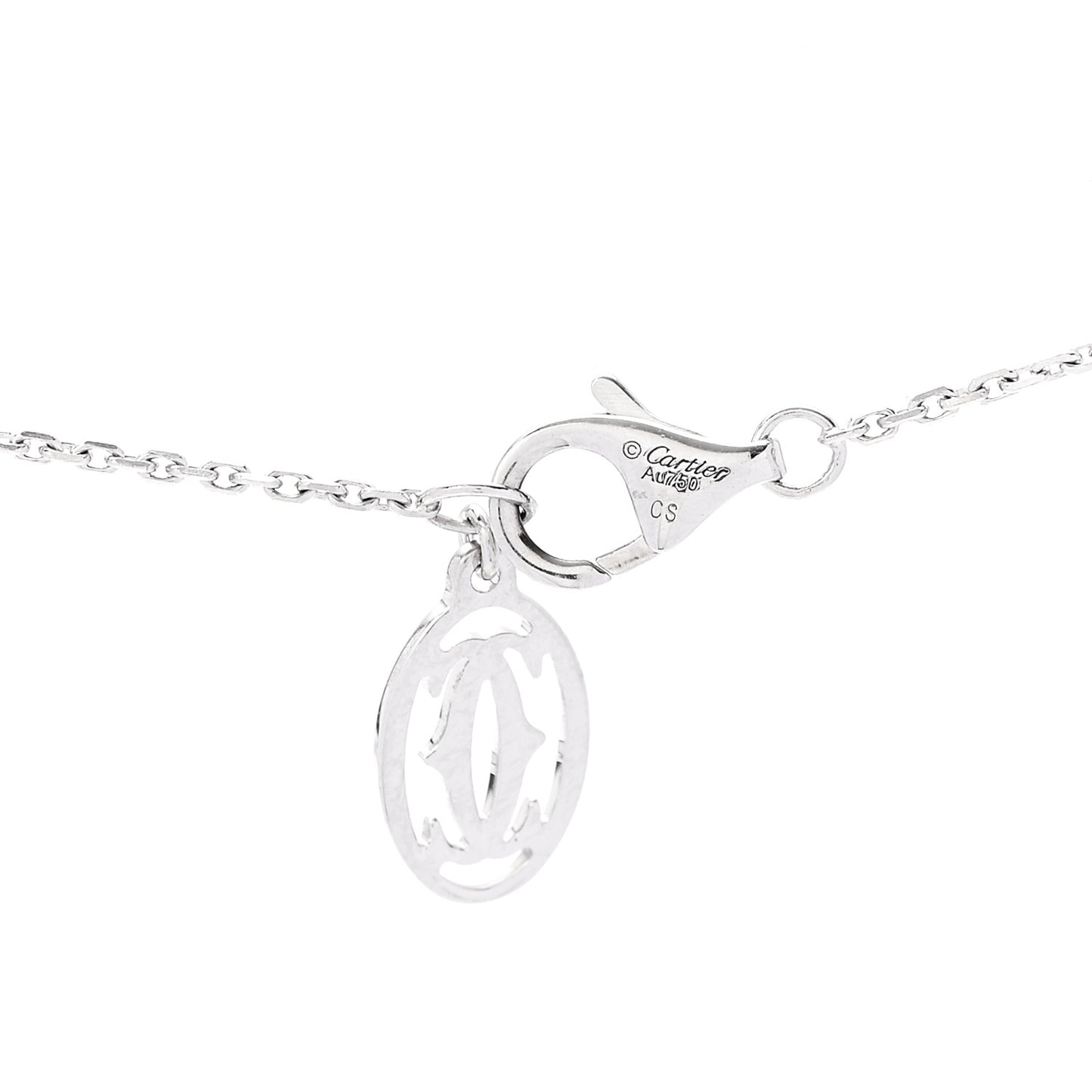 18K White Gold Diamond .25ct D'Amour Pave Necklace