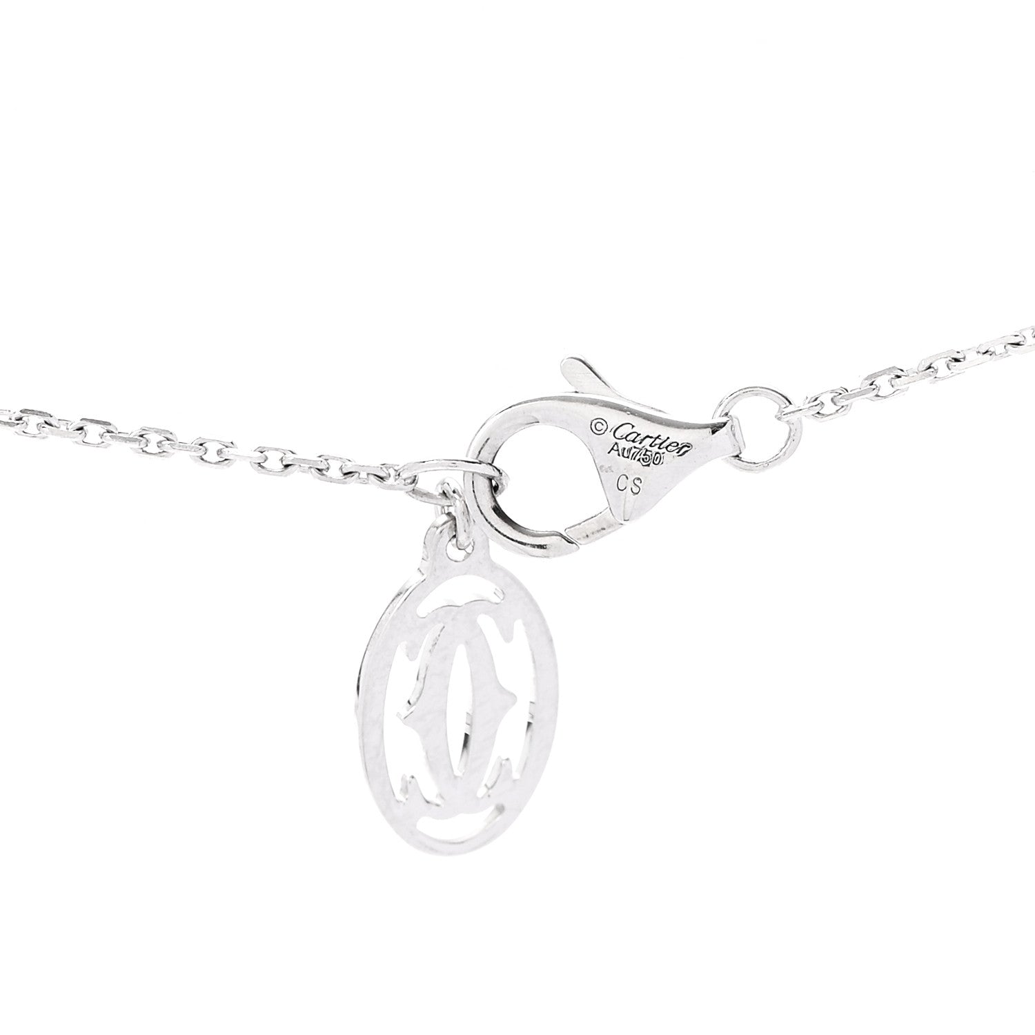Cartier 18K White Gold Diamond .25ct D'Amour Pave Necklace 4 of 6