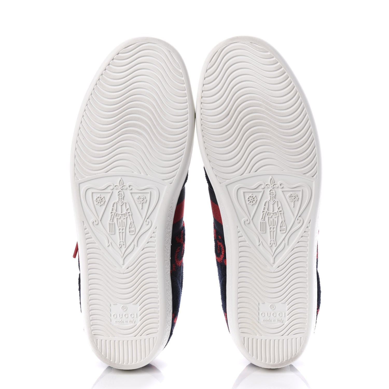 Gucci Terry Cloth GG Monogram Web Womens Ace Sneakers 38.5 Blue Red 5 of 10
