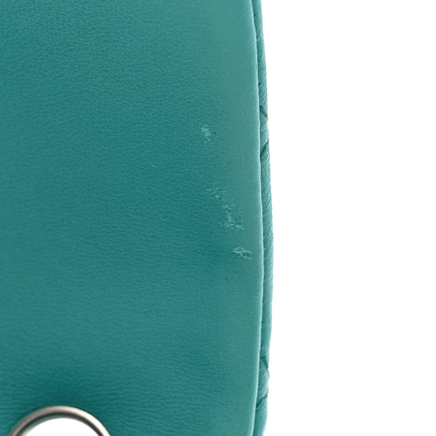 Lambskin Quilted Mini Rectangular Flap Turquoise