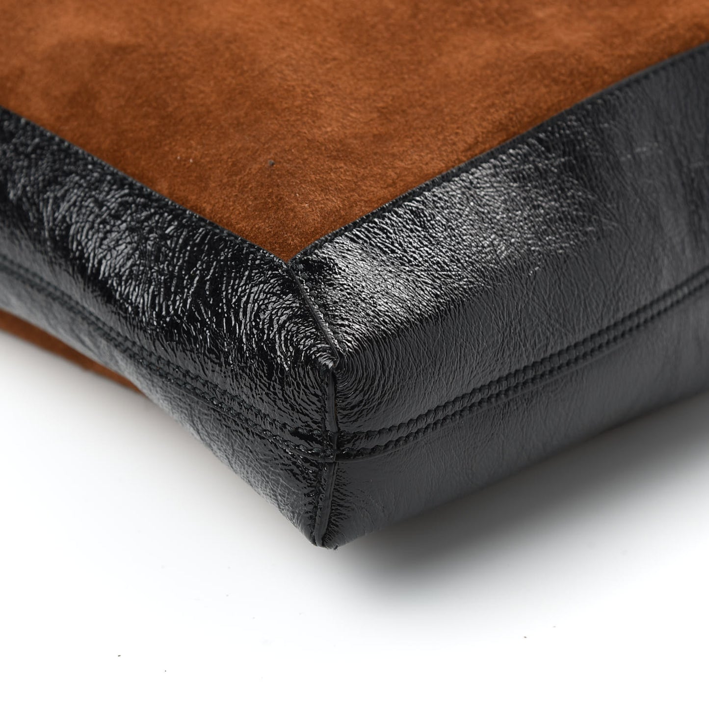 Suede Large Ophidia Vertical Shopping Tote Chestnut