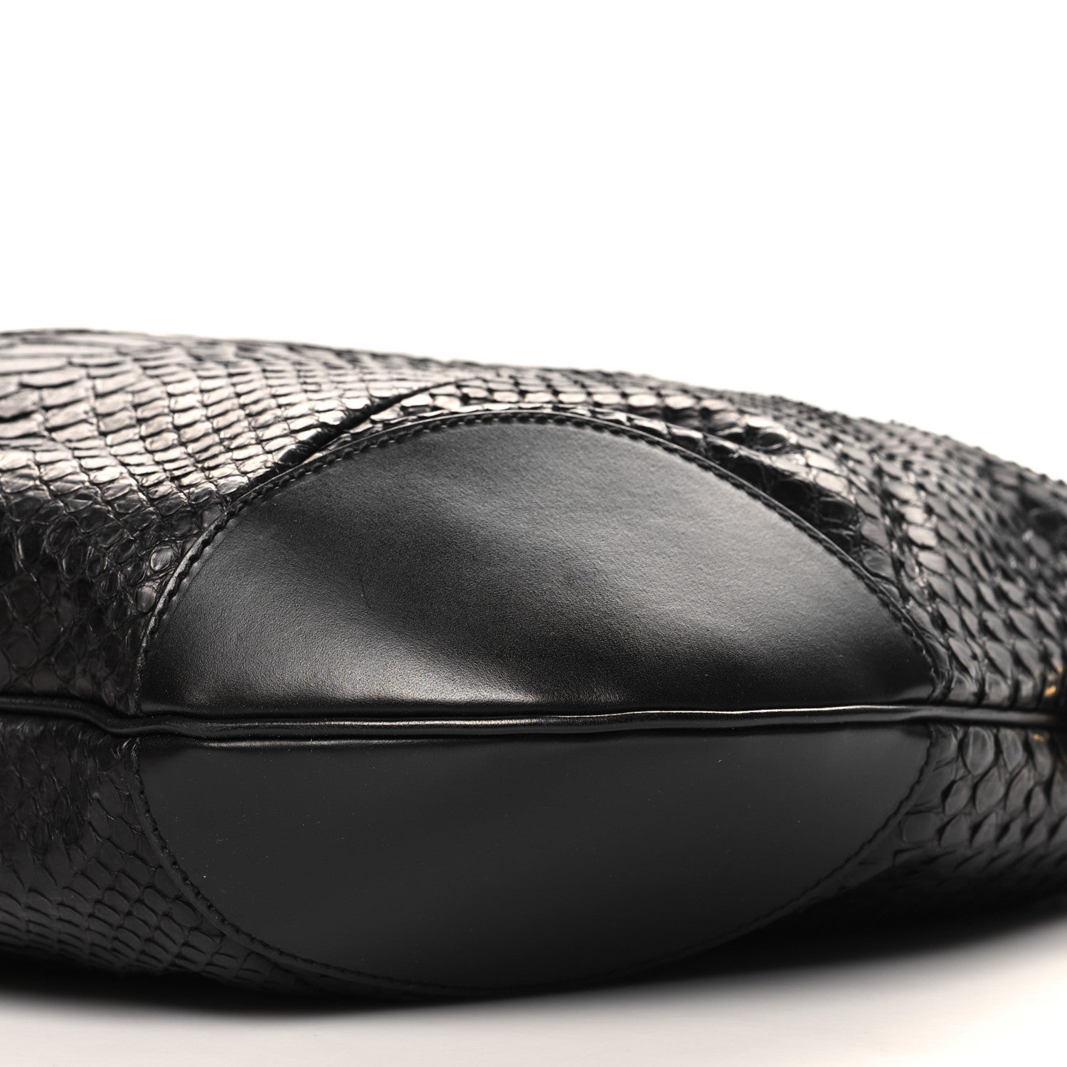 Gucci Snakeskin Medium Patti Stud Hobo Black 10 of 12