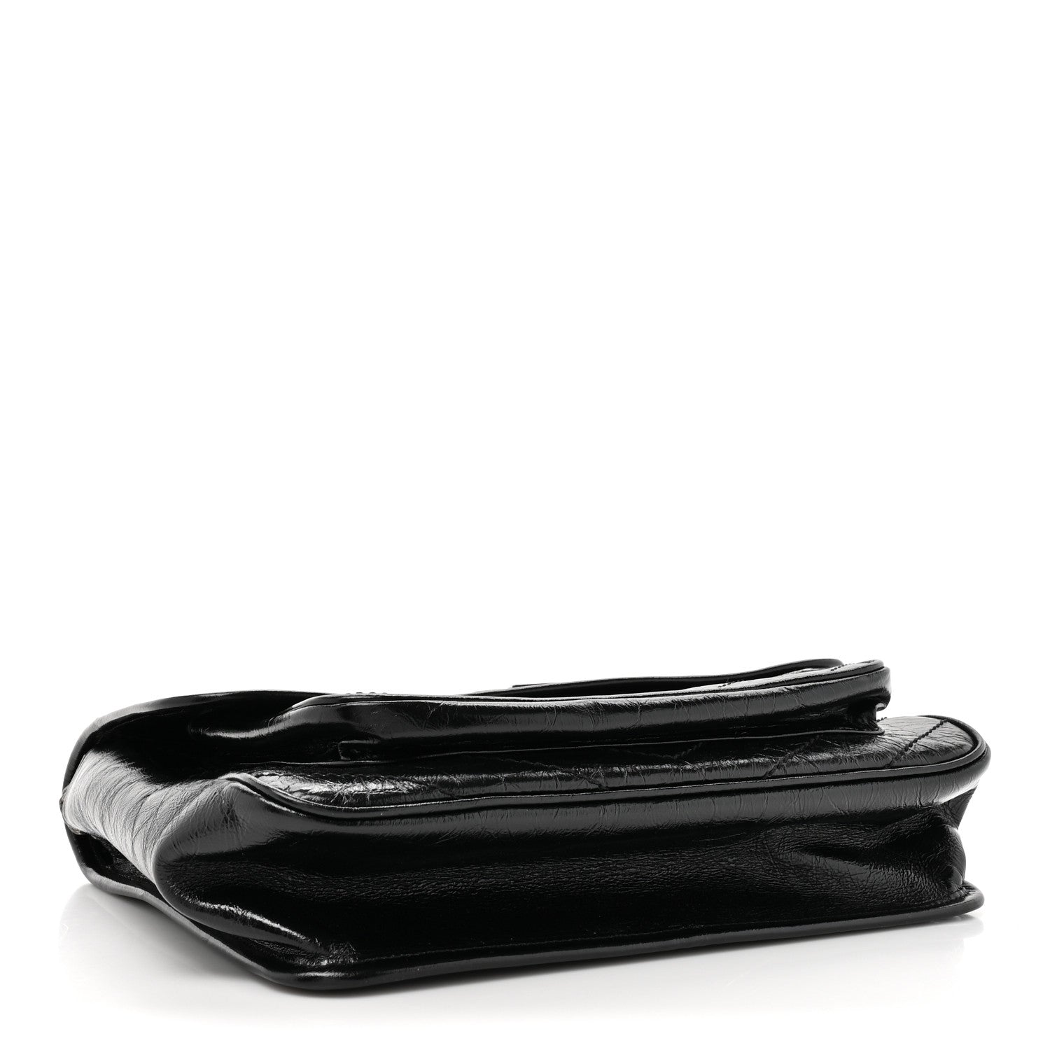 Saint Laurent Crinkled Calfskin Matelasse Monogram Medium Niki Chain Satchel Black 4 of 10