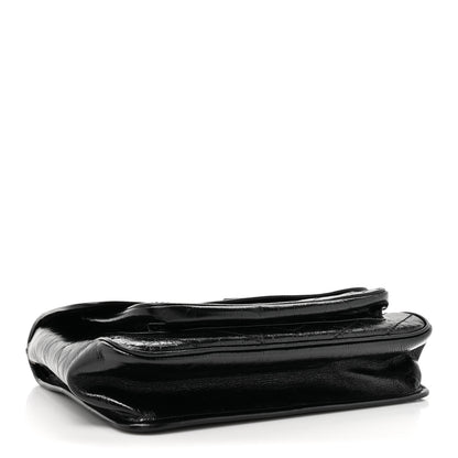 Saint Laurent Crinkled Calfskin Matelasse Monogram Medium Niki Chain Satchel Black 4 of 10