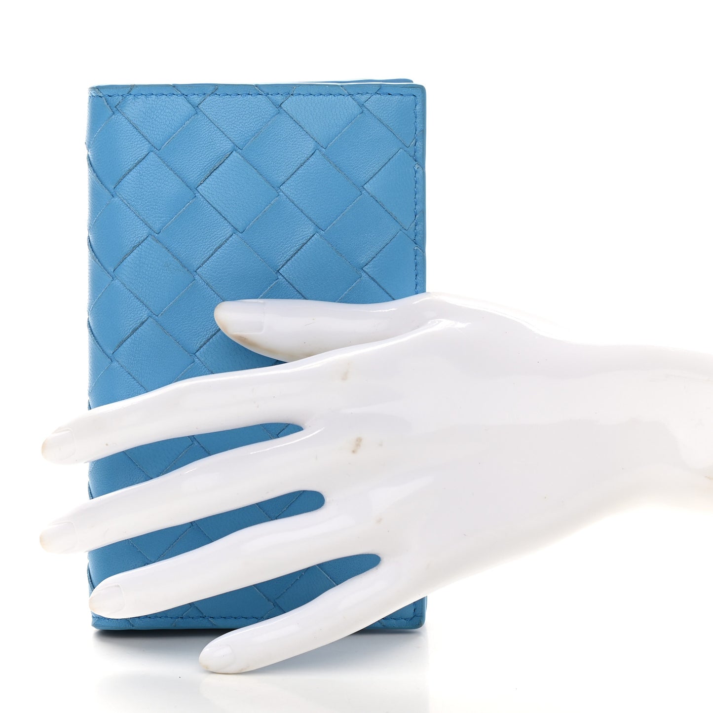 Nappa Intrecciato Bifold Zip Wallet Swimming Pool