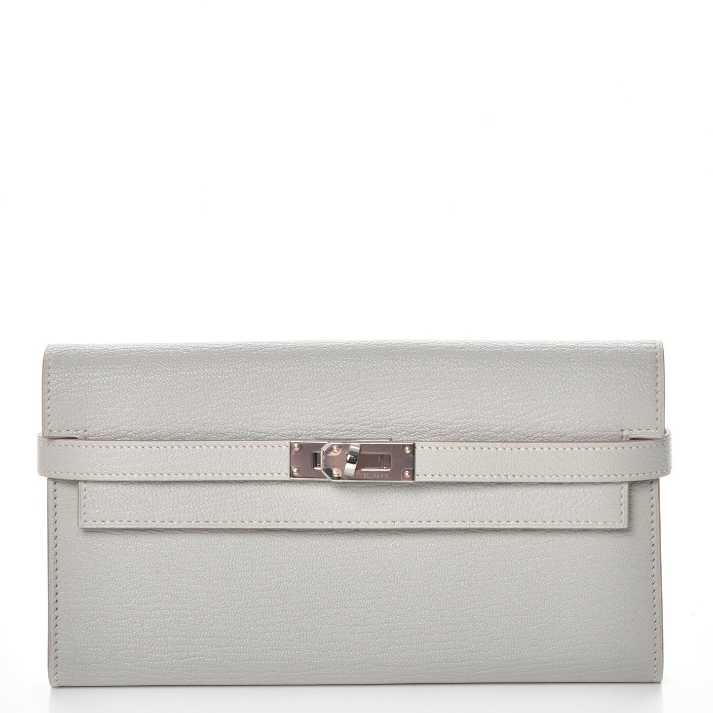 Chevre Mysore Kelly Longue Wallet Gris Perle