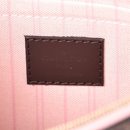 Louis Vuitton Damier Ebene Neverfull MM GM Pochette Rose Ballerine 6 of 7