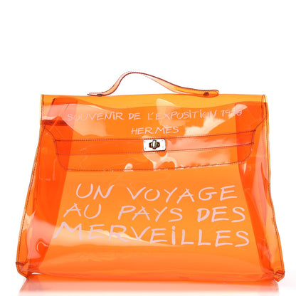 Hermes Vinyl Souvenir De L'Exposition Kelly Orange 1 of 7
