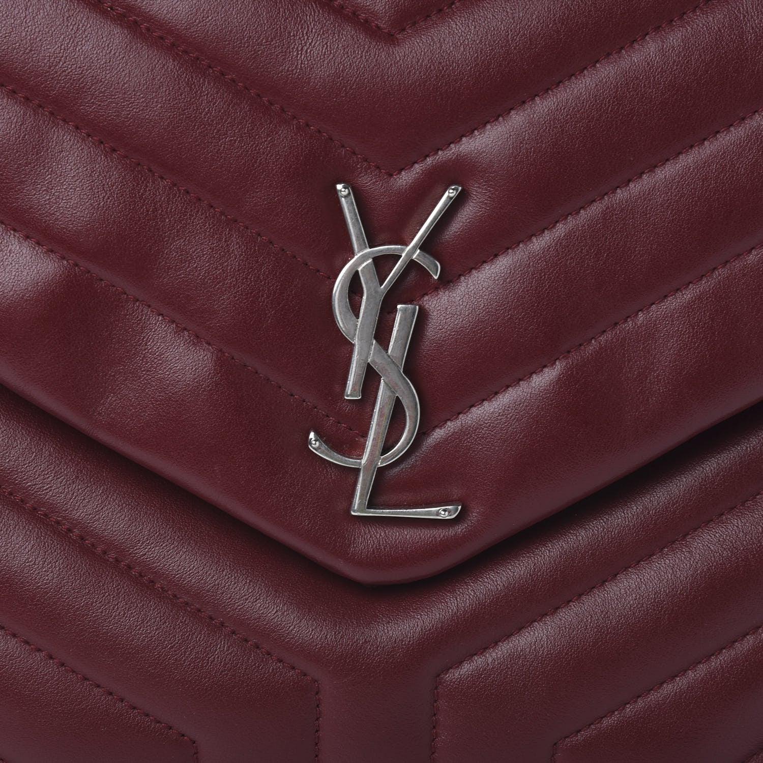 Saint Laurent Calfskin Y Quilted Monogram Medium Loulou Chain Satchel Palissandre 9 of 9